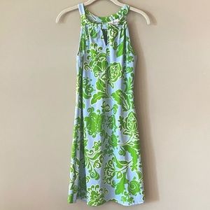 NEW WITH TAGS Jude Connally etched floral blue green Lisa dress, Sz XS ORIG $168